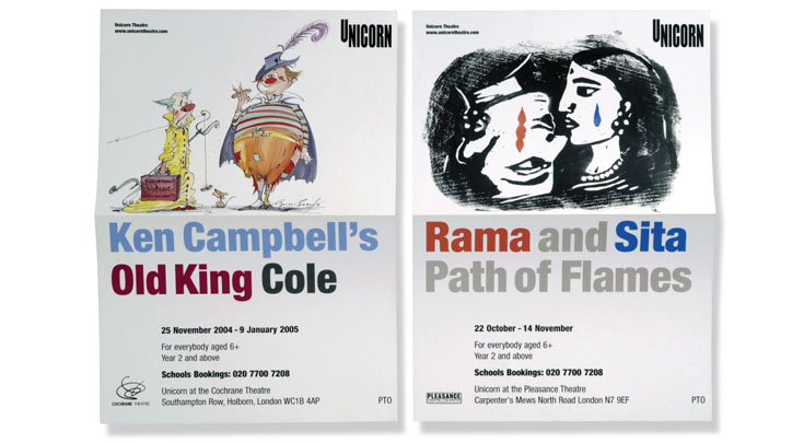 Unicorn Theatre - Leaflets